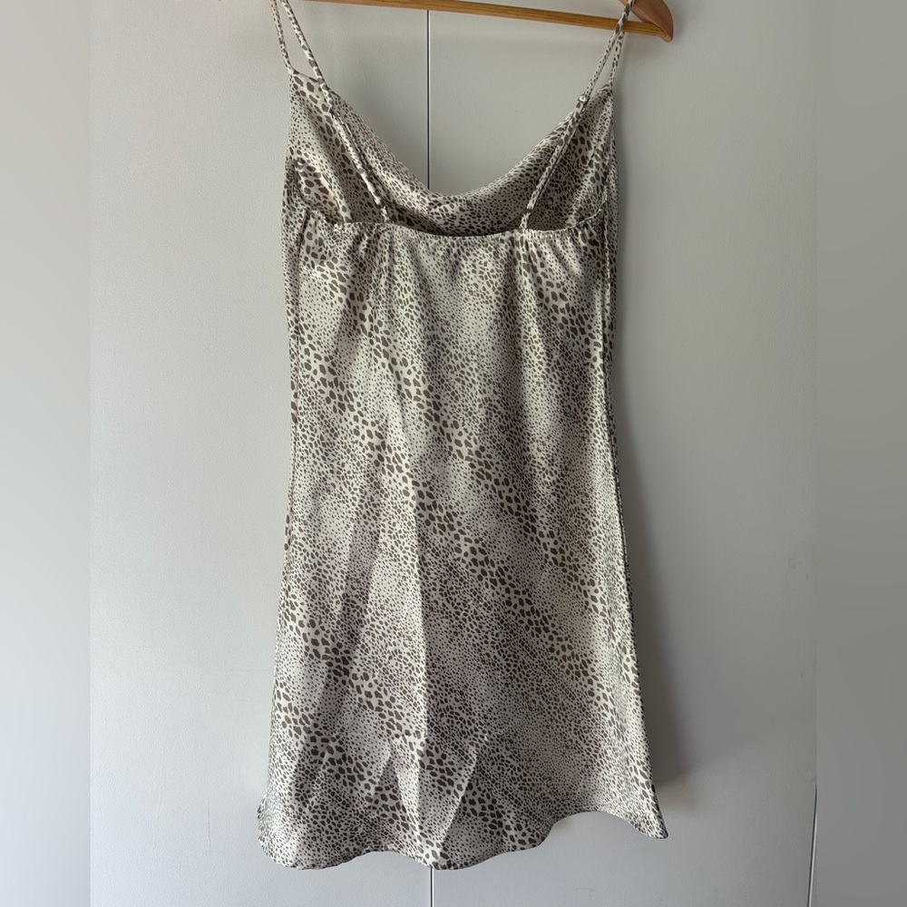 NWT Audrey 3+1 Leopard Print Slip Mini Dress - Picture 7 of 8